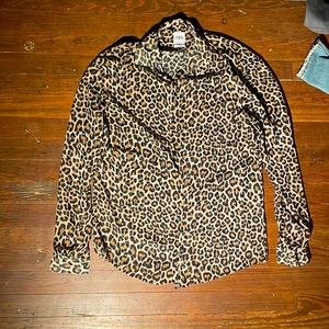 Zara Cheetah Translucent Fresh Relaxed Shirt